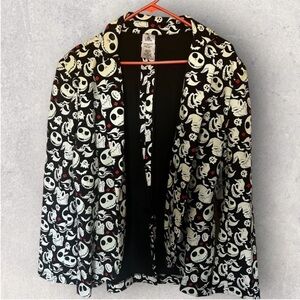 New Disney Mens Jack Skellington glow in the dark Blazer Size S/M